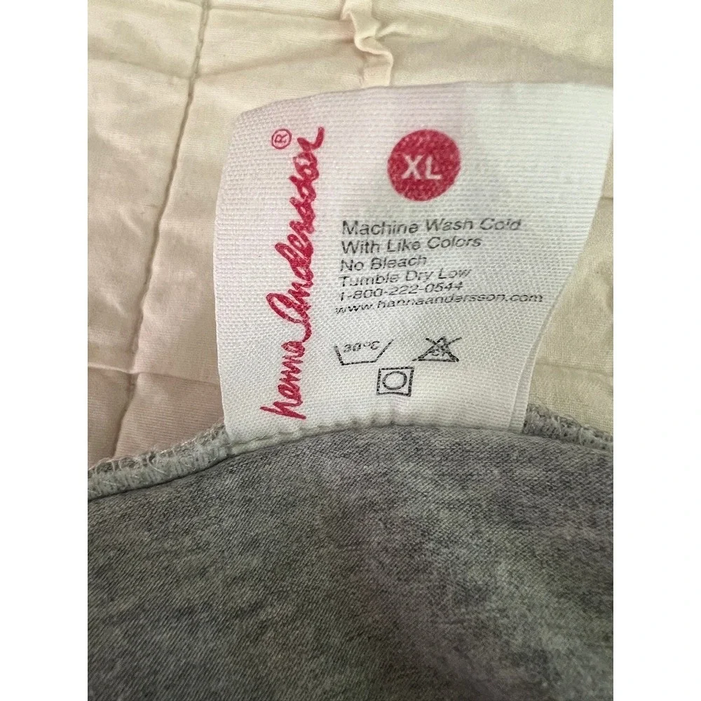 Hanna‎ Andersson Cardigan Women XL Gray V-Neck Long Sleeve Jersey Knit Layering